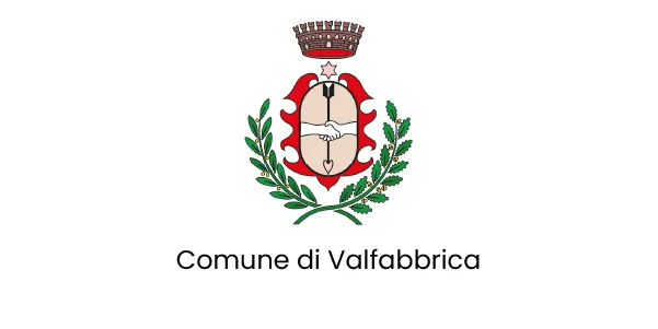 Stemmi del Comune di Valfabbrica su sfondo bianco.