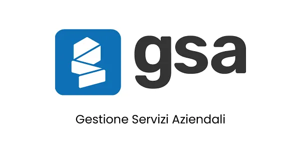 Logo di GSA per la gestione dei servizi aziendali.