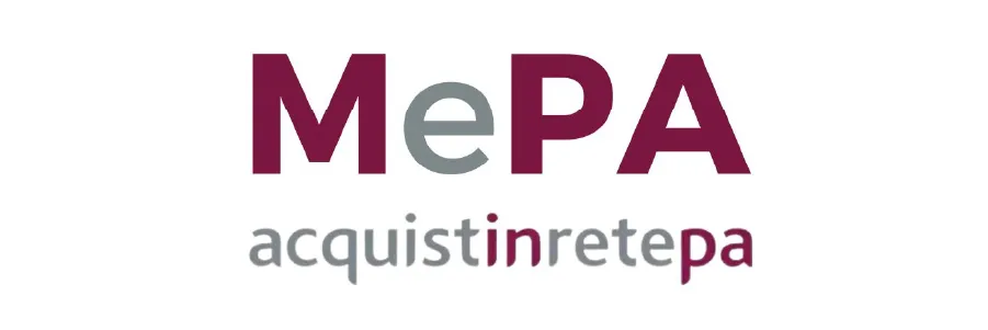 Logo di MePA per acquisti in rete per la pubblica amministrazione.